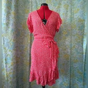 Pink Billabong wrap dress size large